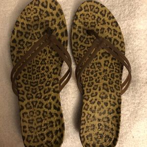 Crocs Brown Leopard Sandals